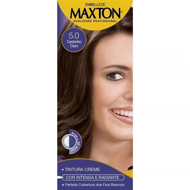 Kit Coloração Maxton Castanho Claro 5.0 1 Unidade