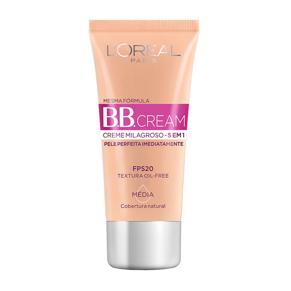 Base BB Cream 5 em 1 FPS20 L'Oréal Paris Cor Média 30ml