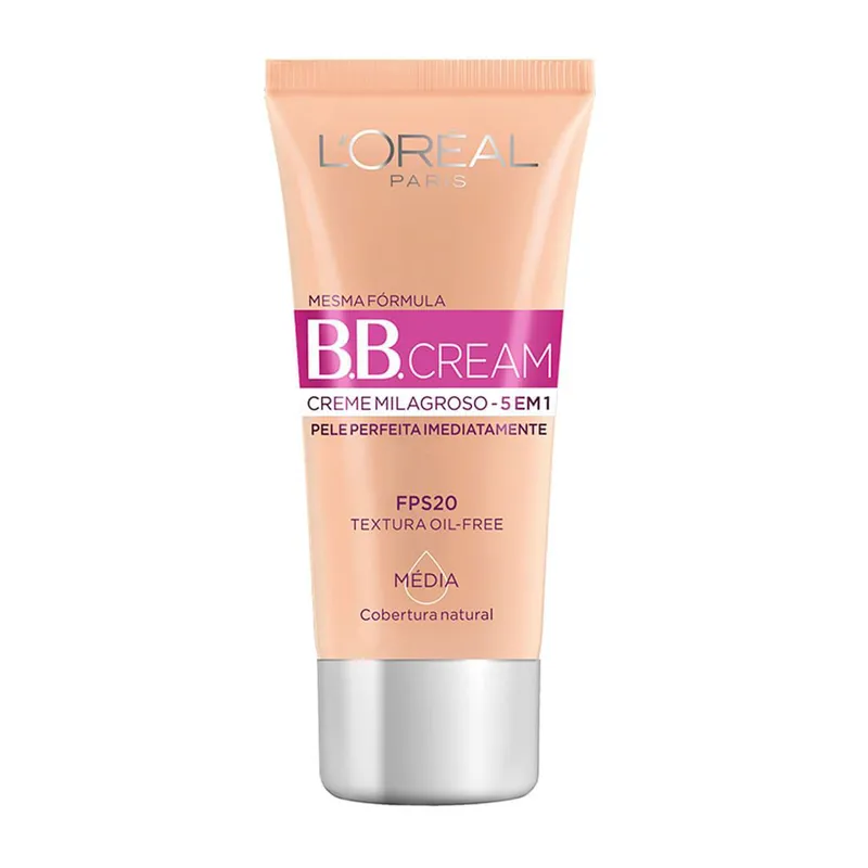 Base BB Cream 5 em 1 FPS20 L'Oréal Paris Cor Média 30ml