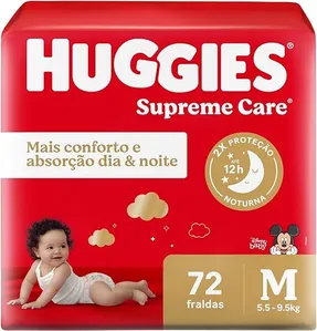 Fralda Huggies Supreme Care M 72 unidades