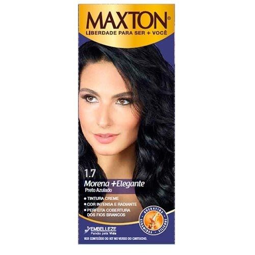Tinta de Cabelo Maxton Morena +Elegante Preto Azulado 1.7
