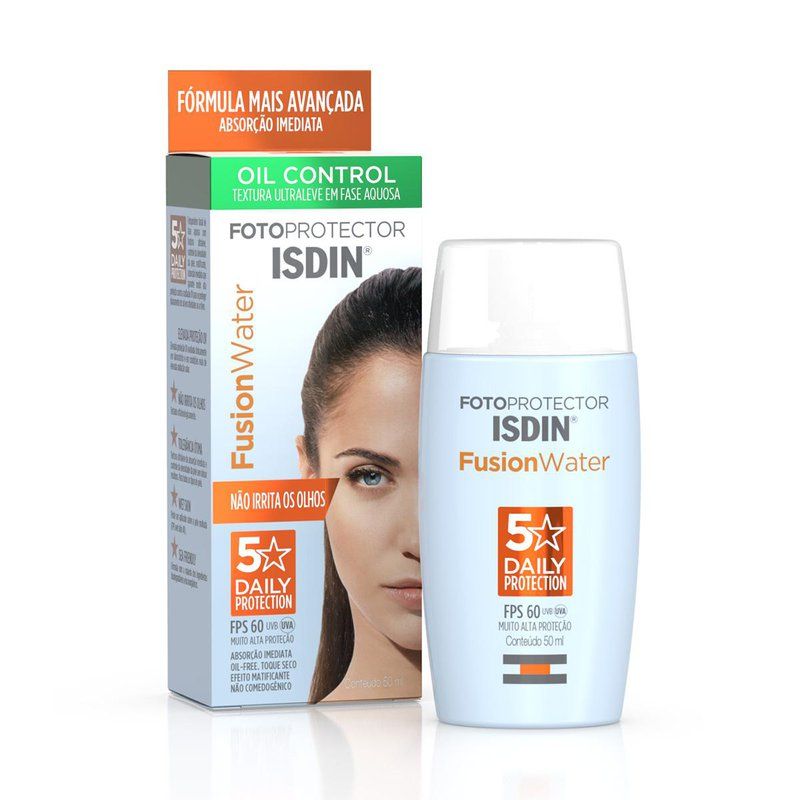 Protetor Solar Facial ISDIN Fusion Water FPS60 50mL