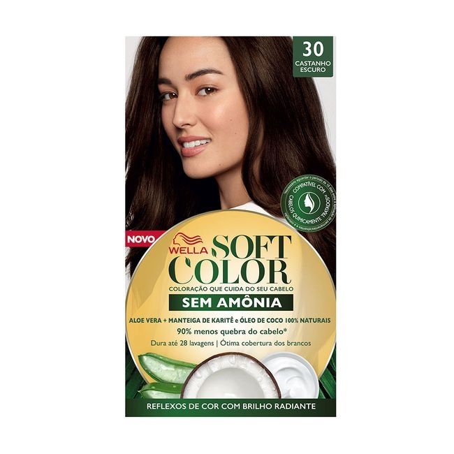 Tinta de Cabelo Soft Color Castanho Escuro 30 35g