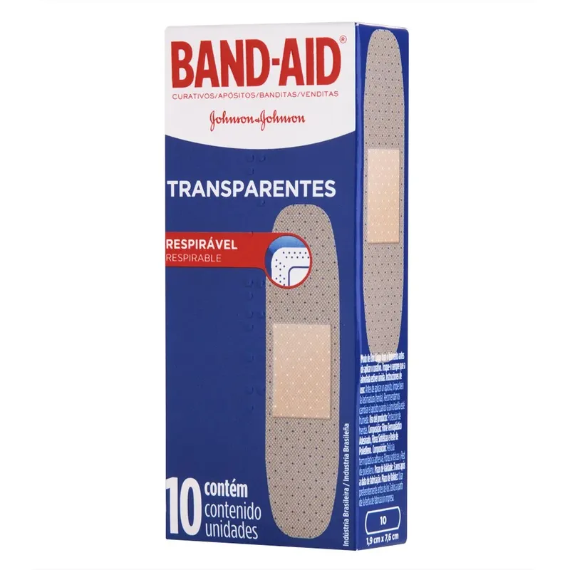 Band AID Transparentes 10 Unidades