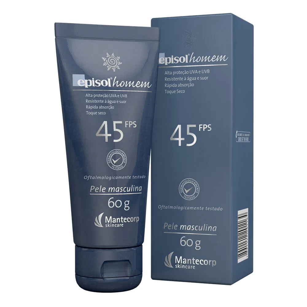 Protetor Solar Facial Mantecorp Episol Homem FPS45 60G
