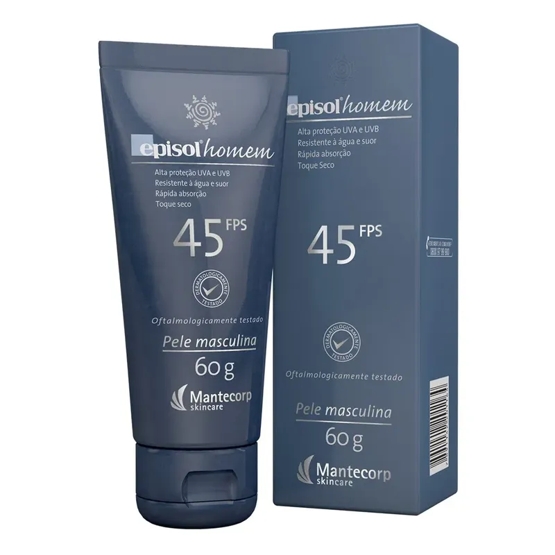 Protetor Solar Facial Mantecorp Episol Homem FPS45 60G