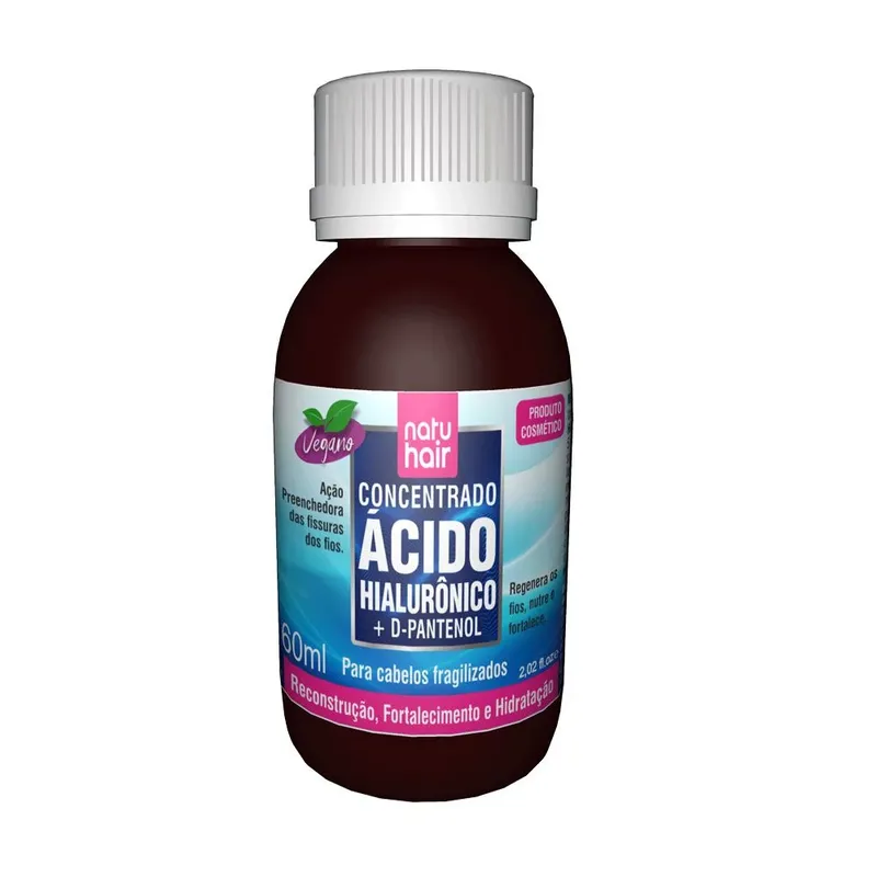 Concentrado Ácido Hialurônico + D-Pantenol Natuahir 60mL