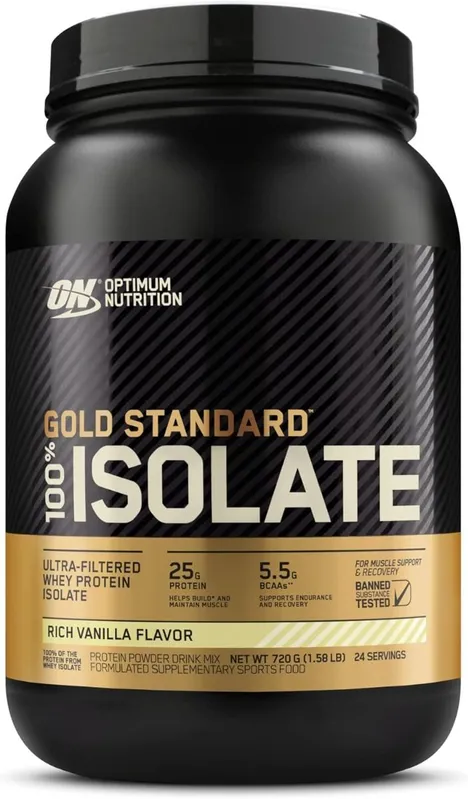 100% Whey Protein Gold Standard ISOLADO Rich Vanilla 720g (1.58 LB)
