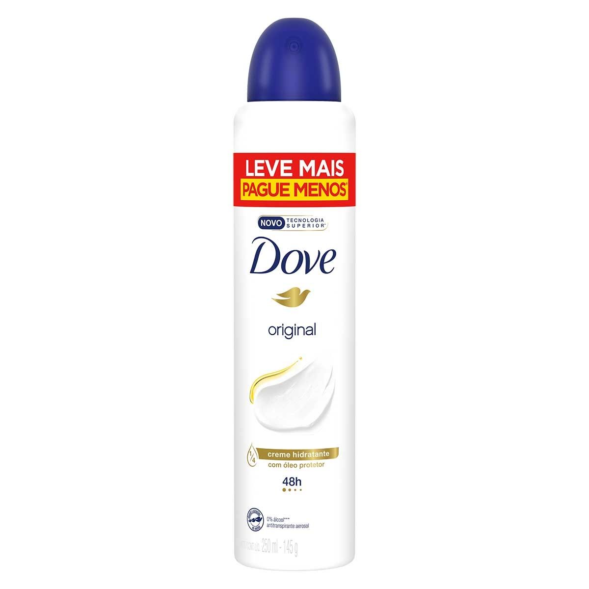 Desodorante Antitranspirante Aerosol Dove Original com 250mL