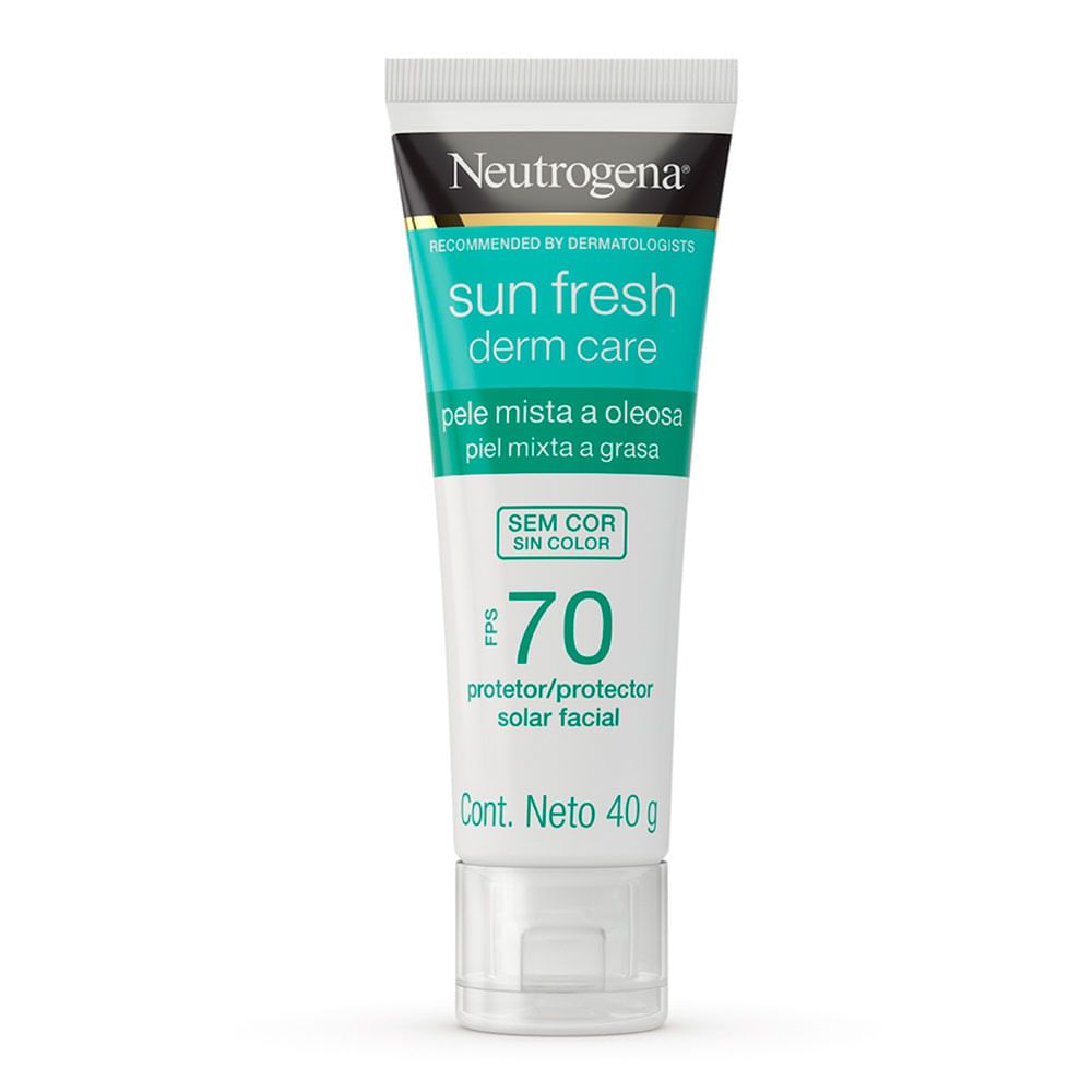 Protetor Solar Facial Neutrogena Sun Fresh Derm Care Pele Mista a Oleosa FPS70 40G