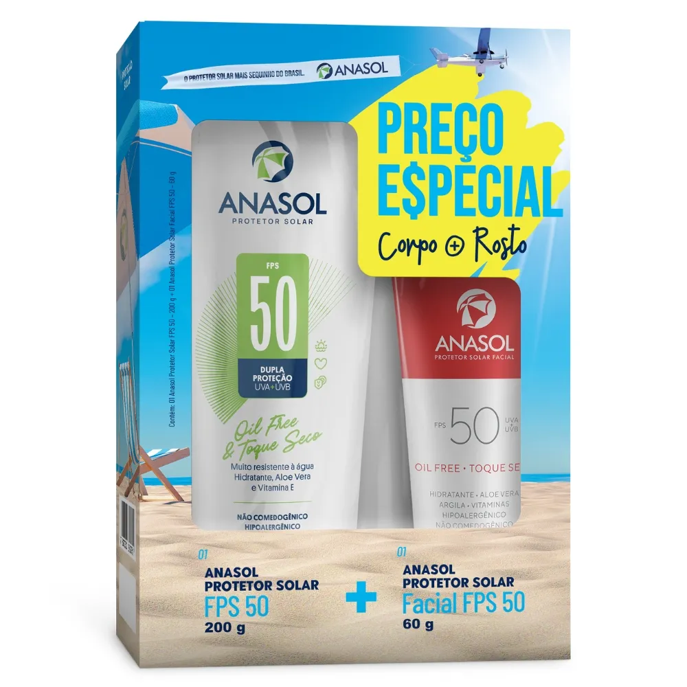 KIT JU PAES FPS50 200ML CORPORAL+40G FACIAL ANASOL