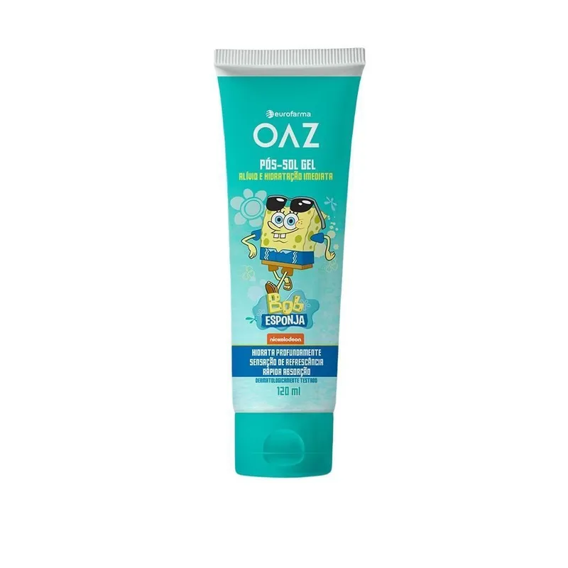 Pós-Sol Infantil Gel Hidratante OAZ Bob Esponja 120ml