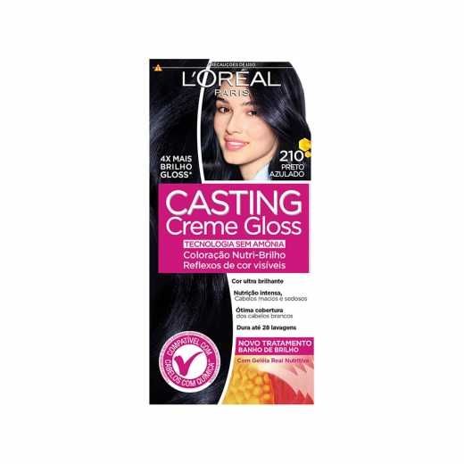 Tintura Semi-Permanente Casting Creme Gloss 210 Preto Azulado 100mL