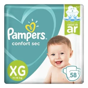 Fraldas Pampers Confort Sec XG 58 Unidades