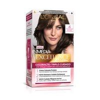 Tintura Permanente Imédia Excellence De L’oréal Paris 4.0 Castanho Natural