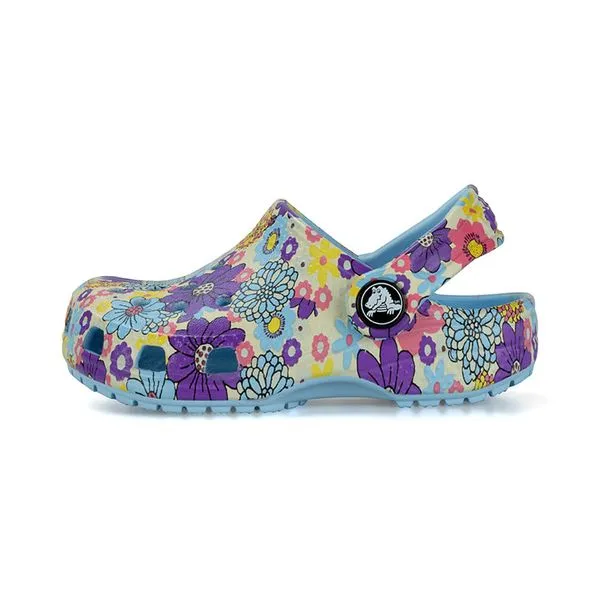 Sandália Crocs Classic Retro Floral Clog T PS Infantil - 24