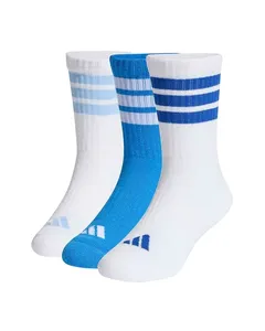Meia adidas 3 Stripes KD Crew 3 Pares Infantil - PP