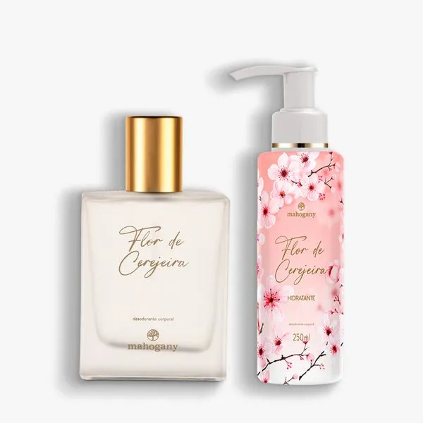 Kit Flor de Cerejeira Fragrância 100 ml e Hidratante 250 ml