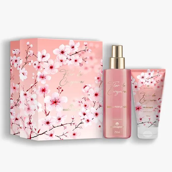 Kit Banho Perfumado 250ml e Hidratante Corporal 100ml Flor de Cerejeira