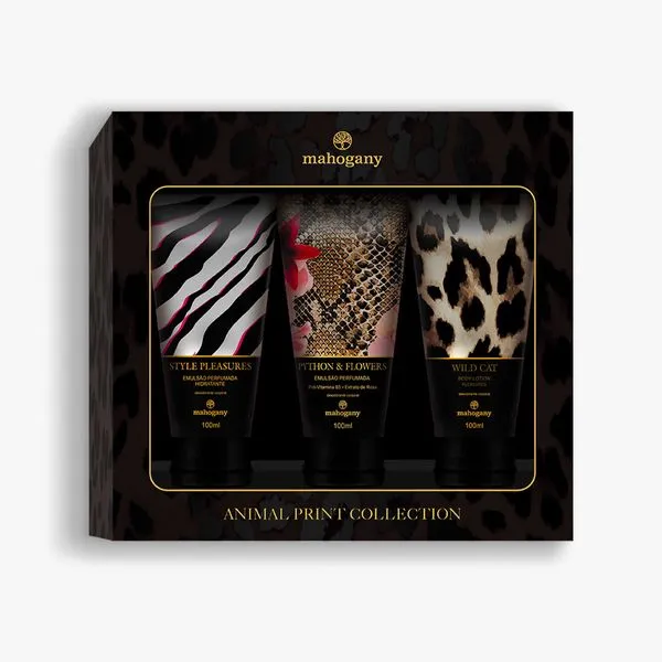 Kit Hidratantes Corporais Animal Print 100ml