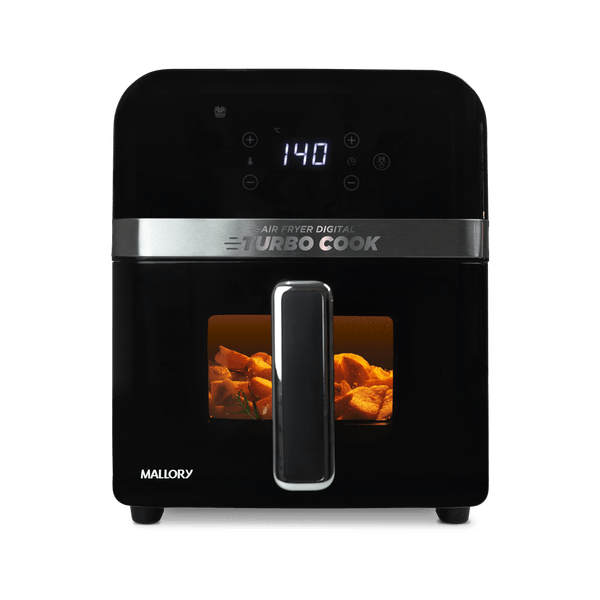 Fritadeira Elétrica Mallory Turbocook 6L - Painel Touch, Visor em Vidro, Air Cook System, Timer 60 minutos, Air Cook System Fritadeira Elétrica Turbocook 127V