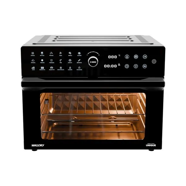 Fritadeira Elétrica Mallory Air Oven Unique - 30L, Multifunção, Controle de Temperatura 60°-220°, 7 Acessórios Exclusivos Fritadeira Unique 127V