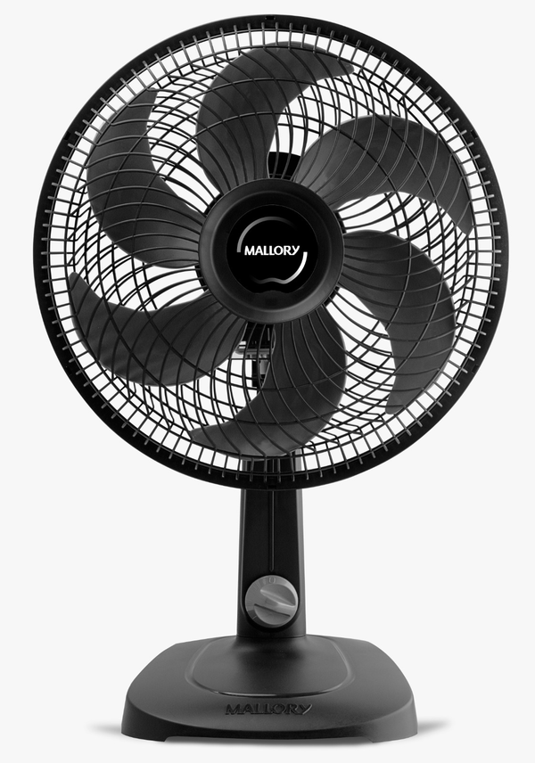 Ventilador de Mesa Mallory Turbo Compact 30 cm, Silencioso, Hélice de 6 pás, Grade Especial em Sistema TS, Máxima Vazão e Mínimo Ruído Ventilador De Mesa 30Cm Mallory Turbo Compact Pr-Gr 220V