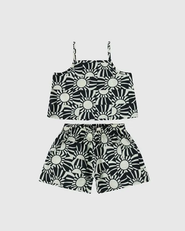 Conjunto Infantil Menina Com Kimono Em Viscose Malwee Kids Preto - 18