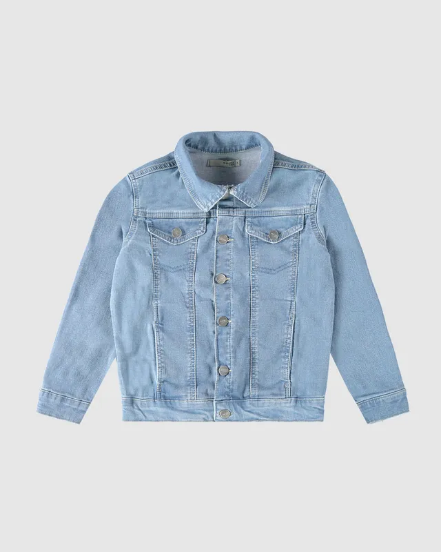 Jaqueta Infantil Unissex Oversized Em Jeans Moletom Malwee Kids