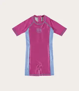 Macacão Infantil Unissex Clube De Mergulho Em Malha UV50+ Malwee Kids Rosa - 6
