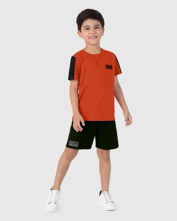 Bermuda Infantil Menino Etiqueta Emborrachada Malha Texturizada Malwee Kids Preto - 8