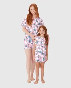 Pijama Curto Feminino Estampado Stitch Disney Em Algodão Off White - G