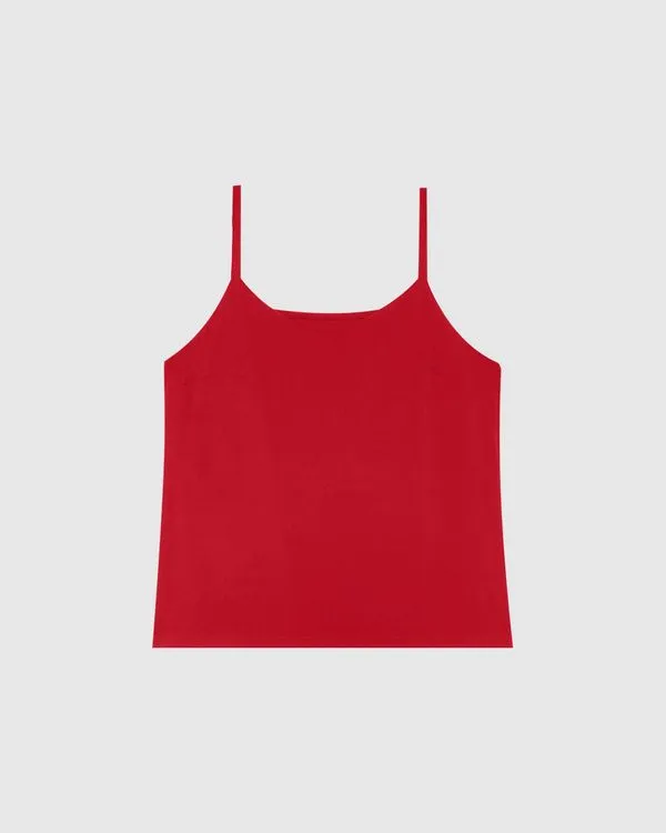 Regata Feminina Alça Fina Com Regulador Em Viscose Vermelho - G