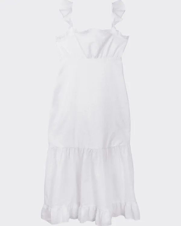 Vestido Midi Feminino Marias Em Algodão Plumetis - ENFIM Branco - PP