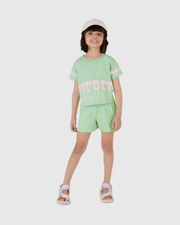 Conjunto Infantil Menina Cheerful Em Algodão Malwee Kids Verde - 14