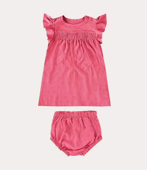 Conjunto Infantil Menina Manga Babado Em Viscose Malwee Kids Rosa - 3