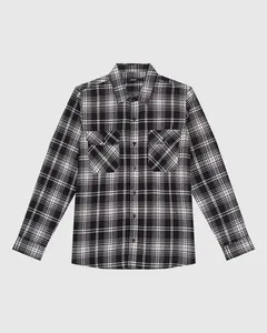 Camisa Feminina Ampla Em Flanelado Xadrez - ENFIM Preto - GG