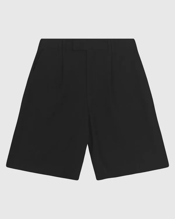Bermuda Feminina Alfaiataria Bolso Funcional Em Viscose Sarjada - ENFIM Preto - GG