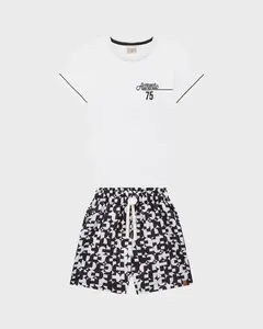 Conjunto Menino Camiseta Authentic 75 Em Algodão - Carinhoso Branco - 8