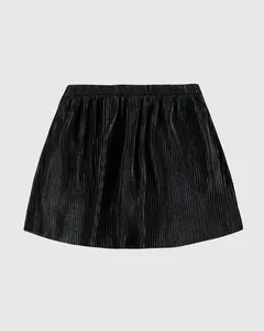 Saia Menina Rodada Em Tecido Plissado Malwee Kids Preto - 12