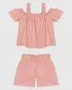 Conjunto Infantil Menina Blusa Ombro A Ombro + Alça Em Viscolinho Malwee Kids