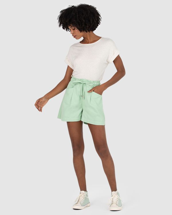 Shorts Feminino Clochard Em Sarja Soft Verde - 48