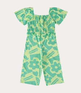 Macacão Pantacourt Infantil Menina Em Algodão Malwee Kids Verde - 6