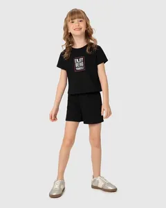 Conjunto Infantil Menina Enjoy Being Yourself Malwee Kids Preto - 4