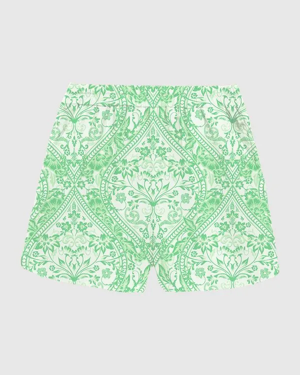 Shorts Feminino Paisley Bolso Faca Em Tricoline Verde - M