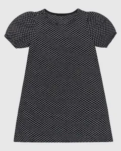 Vestido Infantil Com Manga Bufante Em Malha Texturizada Malwee Kids Branco - 14