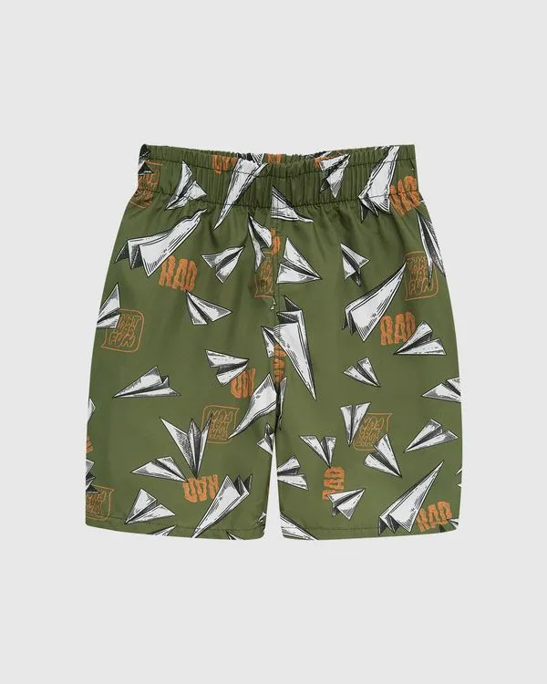 Bermuda Infantil Menino Estampada Em Microfibra Malwee Kids Verde - 1