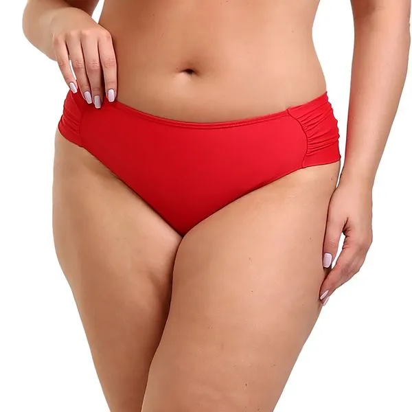Calcinha Lateral Franzida Essence Vermelho Vermelho - P