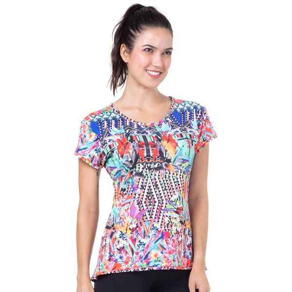 Camiseta Baby Look Estampado Estampado - M