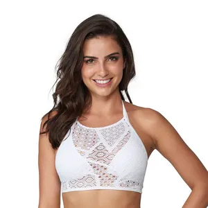 Top Cropped Rendado Branco Branco - G